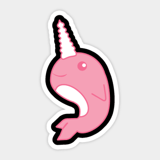 Pink Narwhal Sticker